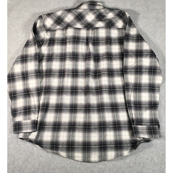Weatherproof Vintage Ladies' XXL Long Sleeve Flannel Shirt Black/White Plaid - Picture 14 of 15